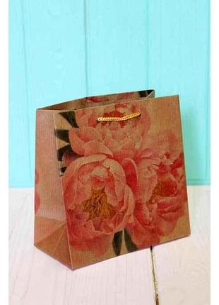 Пакет подарочный крафт 15,5*15,5*8см noпак чш-1050к тм упаковкин