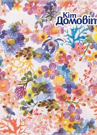 Салфетки 33*33 2-х слойные 25шт, цветочные тм кит домовот