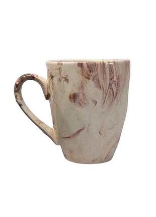 Чашка 400мл кристал веселка коричнева малахіт тм словянськ