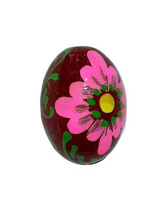 Заготовка яйцо среднее дерево с рисунком цветок коричневый тм тодорак