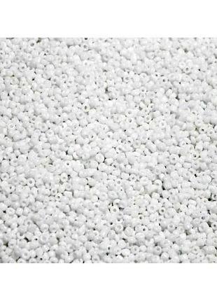 Бисер белый 450г дребный 12/0 (41) deluxe тм китай