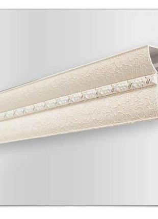 Карниз алюмінієвий 2-рядний пофарб з молдингом ваніль 1,5м тм кардинал