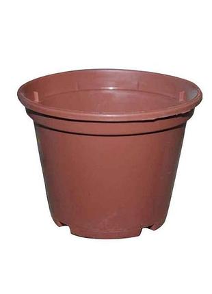 Горщик для розсади, круглий 9х6,5см (0,28л) теракот/чорний тм алеана