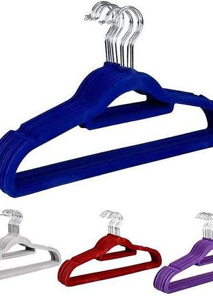 Вешалка 41см с велюровым покрытием universal 10шт/уп r81948 металл тм stenson