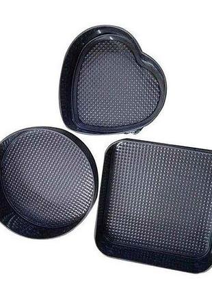 Набір розємних форм для випікання (3 шт) 24см/26см/28см fru-157 тм frico