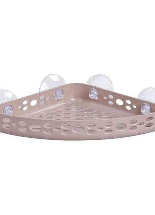 Полка для ванной комнаты угловая polo арт.l9114bg бежевый тм ekodeo