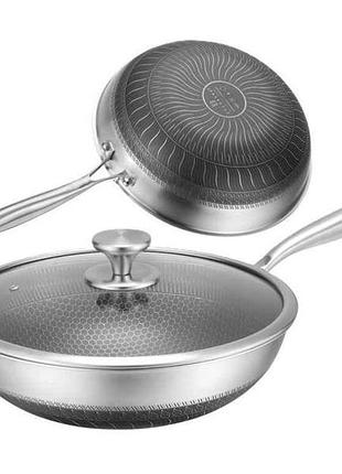 Сковорода wok с крышкой 28см eb-13066 тм edenberg