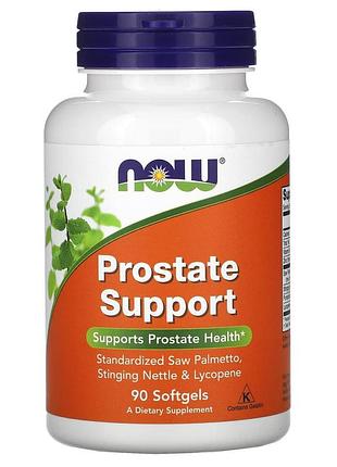 Поддержка простаты, prostate support, now foods, 90 гелевых капсул