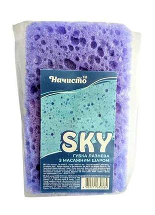 Губка лазнева sky 1шт тм начисто