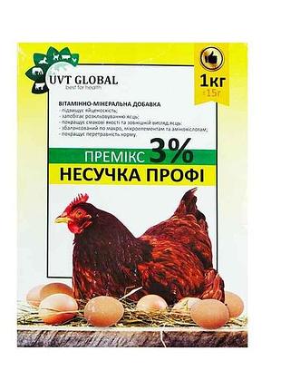 Премикс профи несучка 3% 1кг тм uvt global