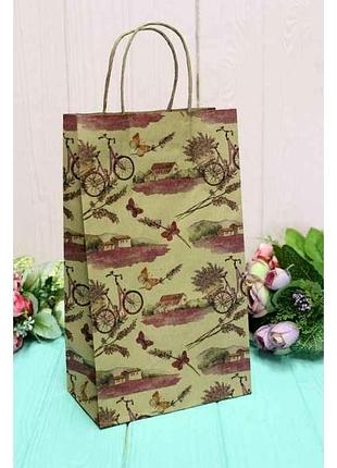 Пакет подарочный крафт 26*15*9см noпак ср-1012бр тм упаковкин