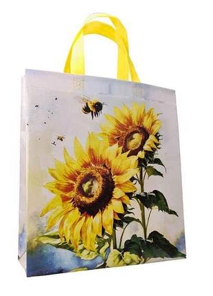 Эко сумка пджола и подсолнухи 105гр без замка 290x330(2*50)(1*30) 400мм тм rendpak