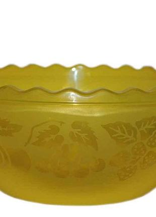 Миска пл. 9л харч. для фруктів прозора, жовта тм al-plastik