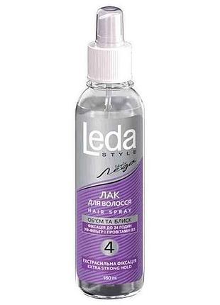 Лак для волосся 160мл екстрасильна фіксація тм leda style
