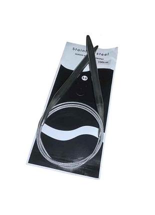 Спиці вязальні металеві кругові на тросі 100см/№9 тм китай