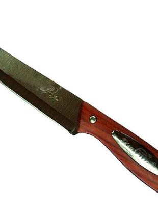 Нож кухонный диана коричневая ручка, 240мм (лезвие 120мм) 110041 тм lia jin