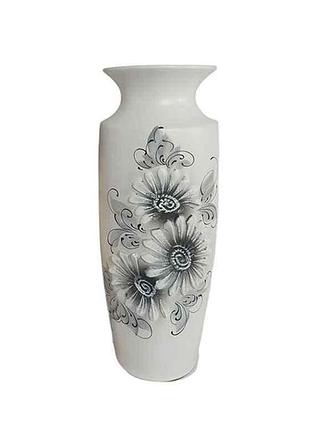 Ваза напольная h-70см черно-белая софия большая 3079 акрил керамика тм авангард