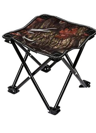 Розкладний табурет для риболовлі kitua camping 27 х 27 х 25 см (mh-3074) "камуфляж джунглі"