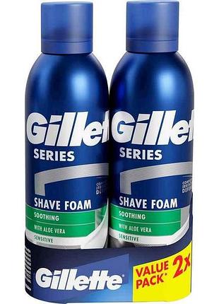Пена для бритья 200мл 11 пена д/г успокаивающая series для мужчин тм gillette