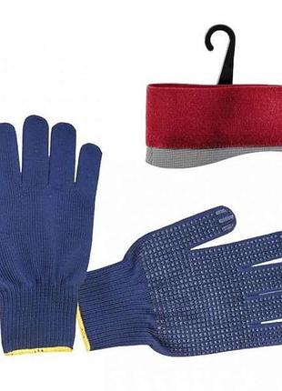 Перчатки рабочие р.10 трикотажные (синяя) sp-0132 тм intertool