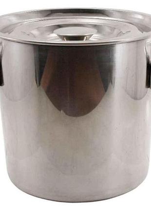 Кастрюля 10л нержавеющая сталь b008-10 цилиндрическая, крышка нерж. тм zauberg