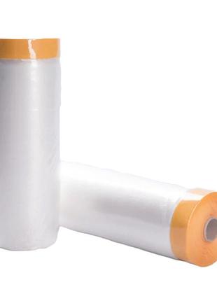 Захисна маскувальна плівка з клейкою стрічкою плівка захисна малярська покривна плівка зі стрічкою 1.1×10 м