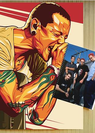 Постер linkin park а3 + блокнот 20787