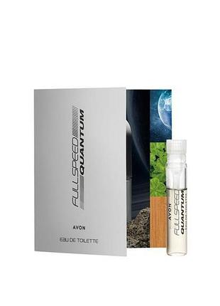 Листівка з пробним зразком туалетної води avon full speed ​​quantum для нього, 0,6 мл