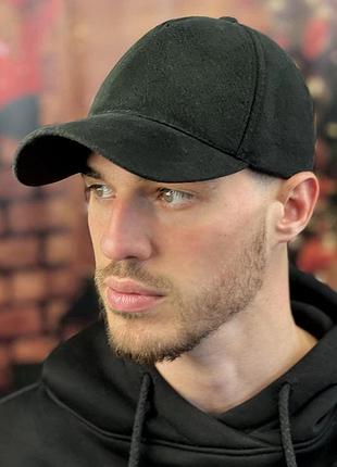 Мужская зимняя бейсболка «б/л», черный