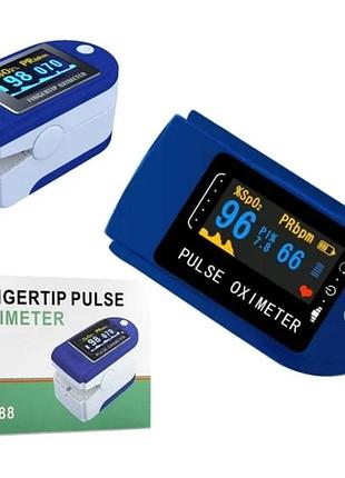 Пульсоксиметр fingertip lk88 pulse oximeter бело-синий