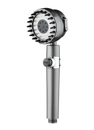Душова лійка масажна 4в1 shower head 360° кнопка вимкнення води, 3 режими, масажні шипи
