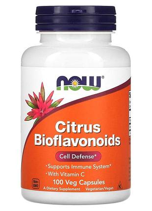 Цитрусовые биофлавоноиды с витамином с, citrus bioflavonoids, now foods, 700 мг, 100 вегетарианских капсул