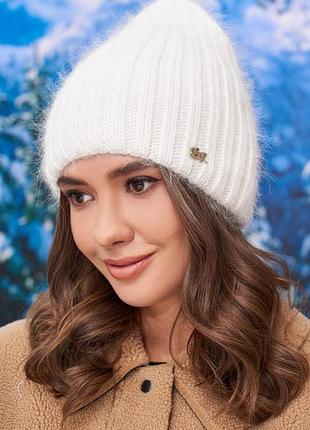 Шапка-ковпак «шанталь», білий