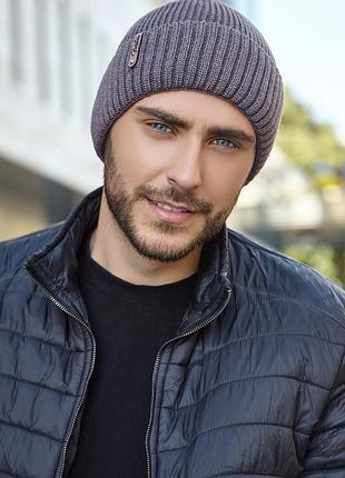 Чоловіча шапка «ітан», темна кава