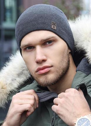 Мужская шапка «клинт», графит