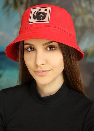 Панама «cool panda», красный