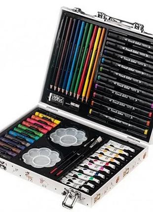 Художественный набор для рисования 68 предметов карандаши/маркеры/краски в чемодане