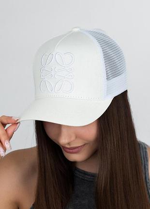 Кепка - трекерка унисекс с сеткой "mystic "(1533-1), белый