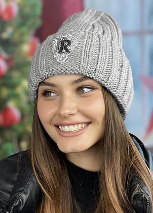 Шапка-колпак «лейла», светло-серый