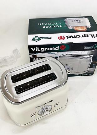 Электрический горизонтальный тостер vilgrand vt0823r 850 вт, тостер электрический мощный xp-32