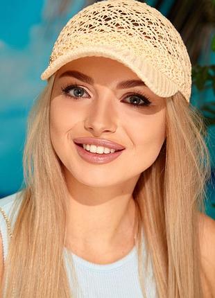 В'язана бейсболка «tipster», перловий