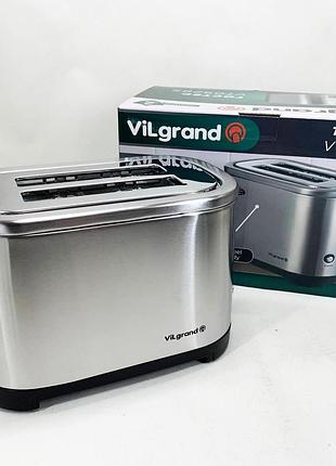 Тостер для кухни бытовой vilgrand, сэндвич-тостеры, тостер со сьемным поддоном для крошек wm-30