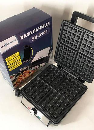 Мощная вафельница seabreeze, вафельница электрическая для выпекания вафель для рожков et-59