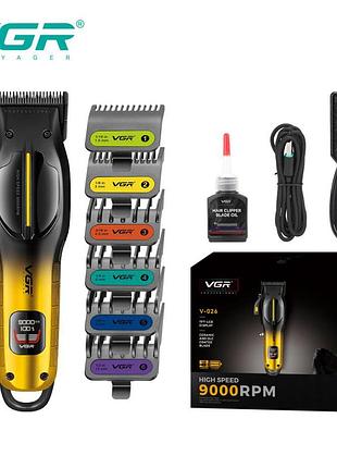 Парикмахерская машинка аккумуляторная профессиональная vgr v-026, отличная машинка для стрижки волос tw-99