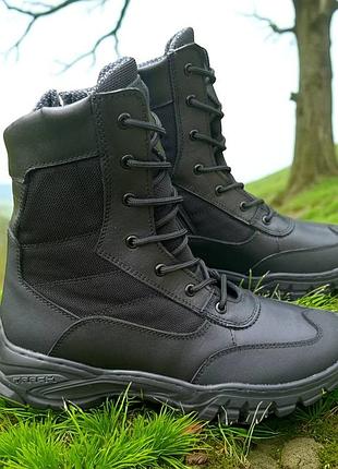 Тактичні жіночі зимові берці шкіряні. 36-49р чорні. теплі та зручні! dszf-2151