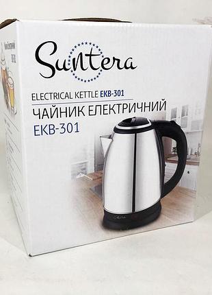 Зручний електричний чайник для кухні suntera ekb-301 1500 вт, потужний чайник для кип'ятіння cp-83