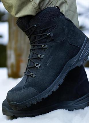 Берцы зимние женские тактические. 39-47р черные. износоустойчивая подошва! stzf-2116