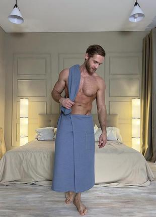 Банний набір для чоловіків маренго1(кілт +рушник)