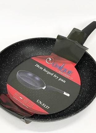 Сковорода с антипригарным покрытием unique un-5137 28 см, сковородка jo-412 для приготовления
