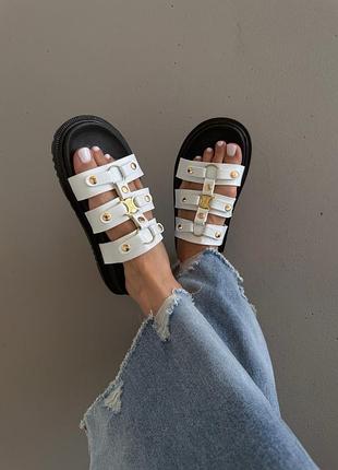 Celine tippi slides white / black